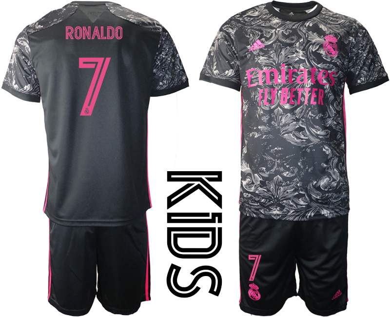 2021 Real Madrid away youth #7 soccer jerseys->youth soccer jersey->Youth Jersey